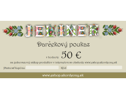 Darčekový poukaz v hodnote 50 €