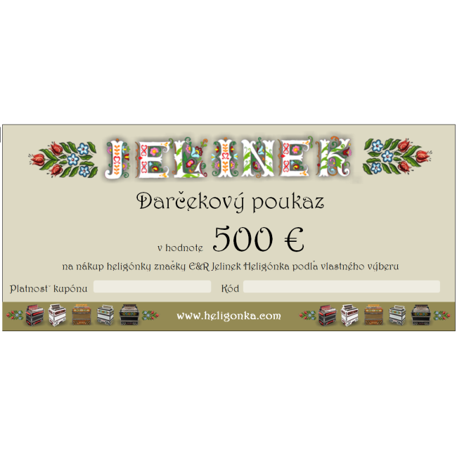 Darčekový poukaz v hodnote 500 €