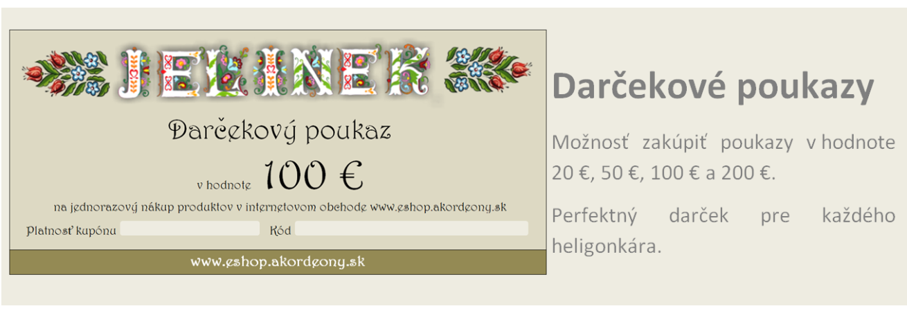 Darčekové poukazy