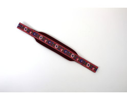 Basový remeň čierny krojovaný na akordeón / heligónku, čierna koža, šírka 8 cm
