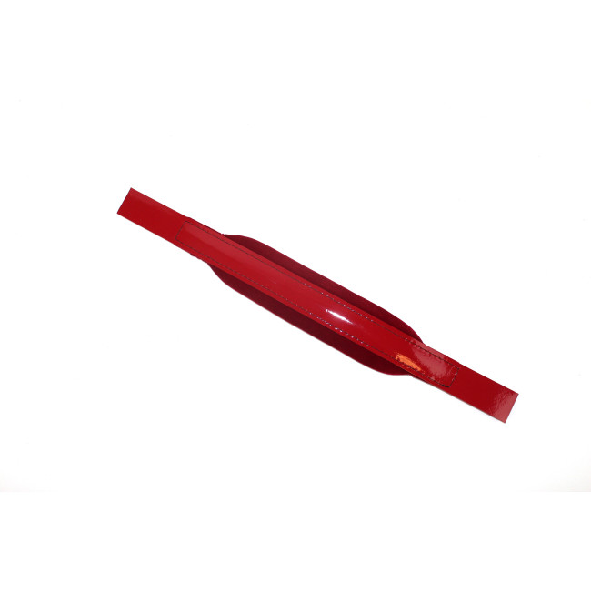 Basový remeň červený na akordeón / heligónku, červená koža, šírka 8 cm