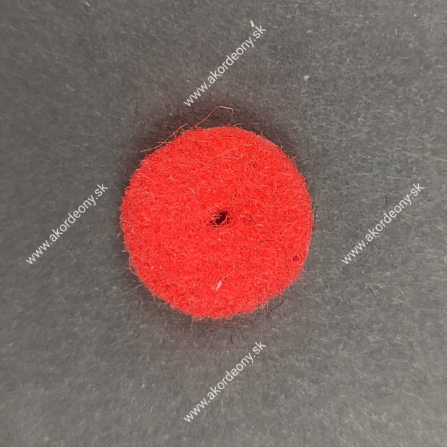 Filcové podložky pod gombíky s rozmerom 15 x 4 mm, farba červená Filcové podložky pod gombíky s rozmerom 15 x 4 mm, farba červená