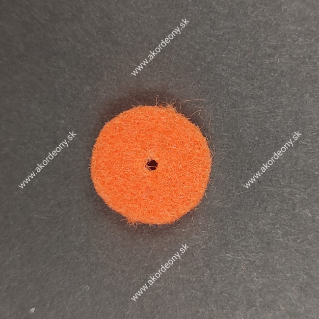 Filcové podložky pod gombíky s rozmerom 15 x 4 mm, farba oranžová Filcové podložky pod gombíky s rozmerom 15 x 4 mm, farba oranžová