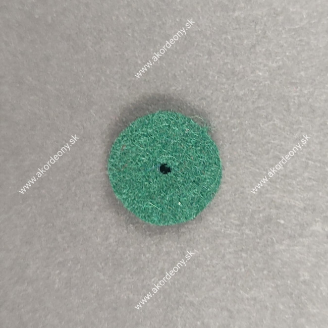Filcové podložky pod gombíky s rozmerom 15 x 4 mm, farba zelená Filcové podložky pod gombíky s rozmerom 15 x 4 mm, farba zelená