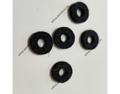 Filcové podložky pod gombíky s rozmerom 15 x 2,5 mm, farba čierna