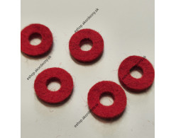 Filcové podložky pod gombíky s rozmerom 15 x 2,5 mm, farba červená