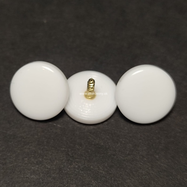 Gombík s priemerom 15 mm, farba: pastelová biela