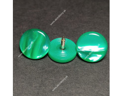 Gombík s priemerom 15 mm, farba: perleťová zelená