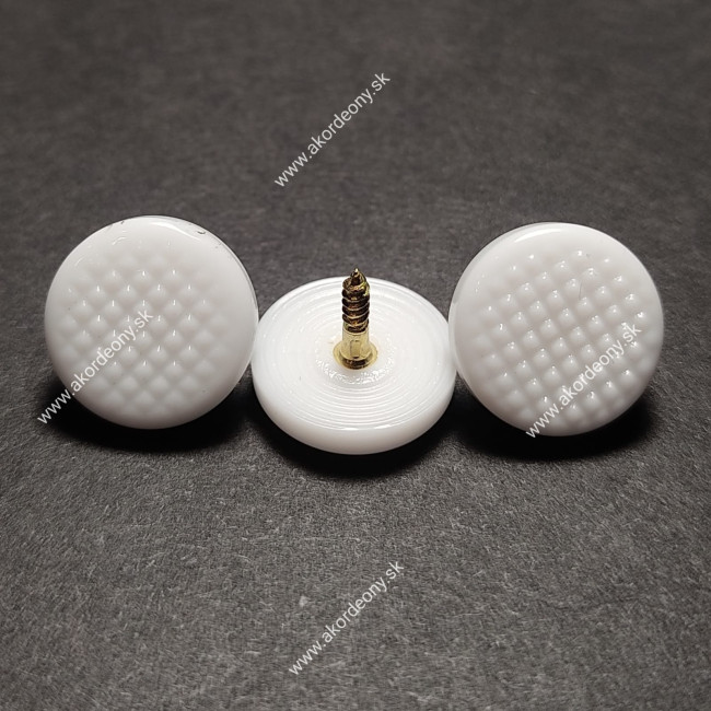Gombík s priemerom 15 mm, farba: pastelová biela s mriežkami