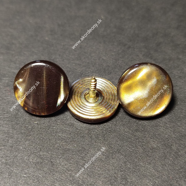 Gombík s priemerom 15 mm, farba: perleťový hnedý mramor