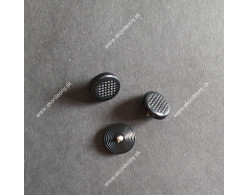 Gombík s priemerom 15 mm, farba: pastelová čierna s mriežkami
