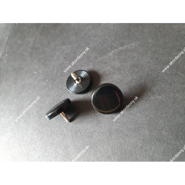 Gombík s priemerom 15 mm, farba: čierna