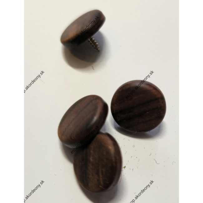 Gombík s priemerom 15 mm, farba: drevo cocobolo nicaragua