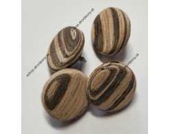 Gombík s priemerom 15 mm, farba: drevo zebrové