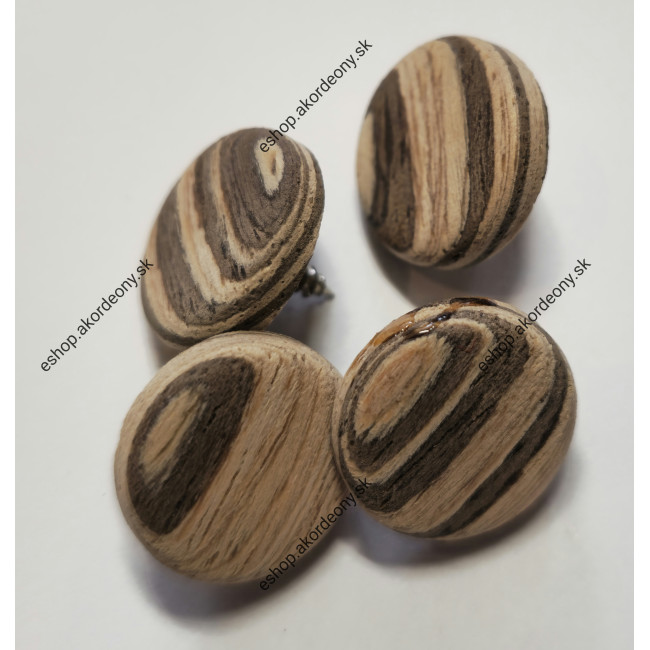 Gombík s priemerom 15 mm, farba: drevo zebrové