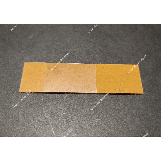Ventilky z kože s fóliou hnedé, 80 x 23 mm