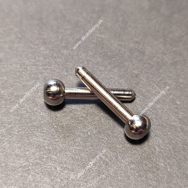 Kolíky na mech, okrúhla hlavička, poniklované, priemer 2,5 x 19 mm
