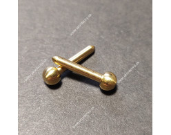 Kolíky na mech, okrúhla hlavička, poniklované, zlaté, priemer 2,5 x 19 mm Kolíky na mech, okrúhla hlavička, poniklované, zlaté, priemer 2,5 x 19 mm