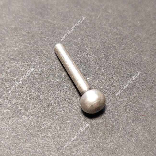 Kolíky na mech, okrúhla hlavička, poniklované, strieborné, priemer 2,5 x 19 mm