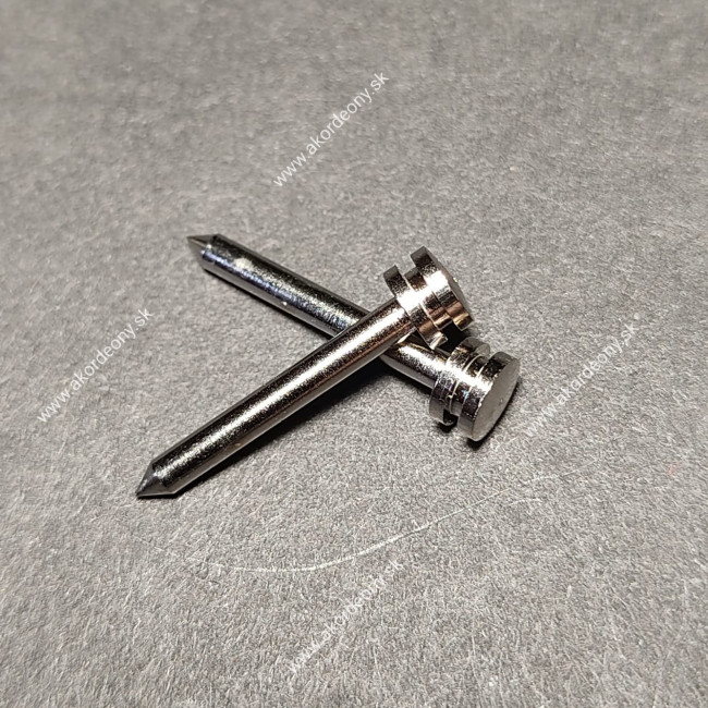 Kolíky na mech, okrúhla hlavička, poniklované, priemer 2 x 19 mm