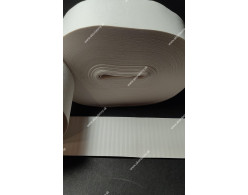 Koženka na rámik mechu prúžkovaná, šírka 50 mm, farba biela Koženka na rámik mechu prúžkovaná, šírka 50 mm, farba biela