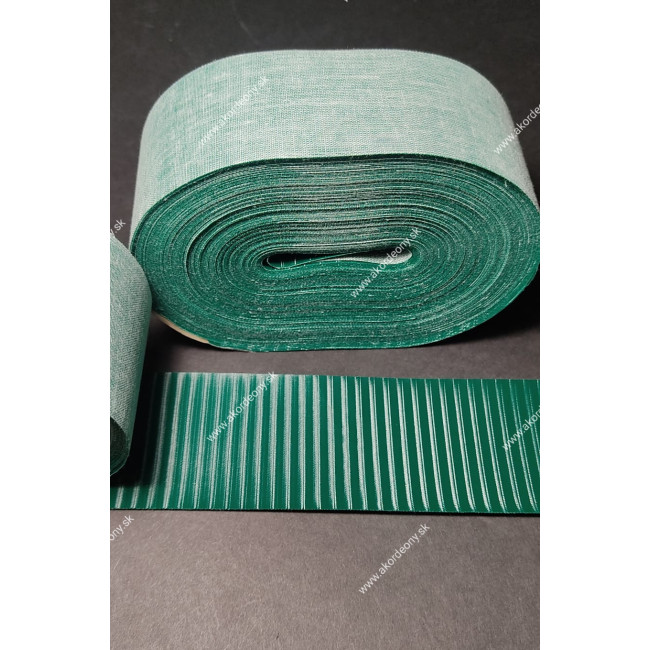 Koženka na rámik mechu prúžkovaná, šírka 50 mm, farba zelená