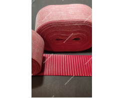 Koženka na rámik mechu prúžkovaná, šírka 50 mm, farba červená Koženka na rámik mechu prúžkovaná, šírka 50 mm, farba červená