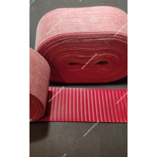 Koženka na rámik mechu prúžkovaná, šírka 50 mm, farba červená