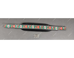 Basový remeň čierny na akordeón / heligónku, čierna koža, šírka 8 cm