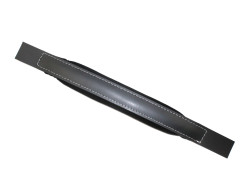 Basový remeň čierny na akordeón / heligónku, čierna koža, šírka 6 cm
