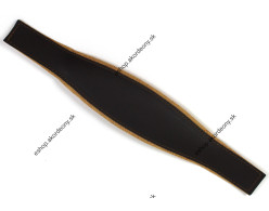 Basový remeň čierno hnedý kožený na heligónku, šírka 8 cm