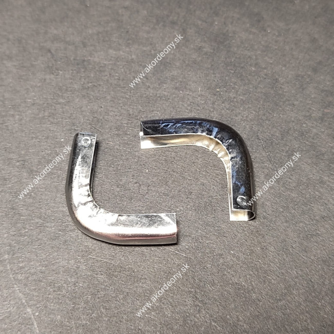Rožky na mech, farba chróm lesk, 21 x 21 mm